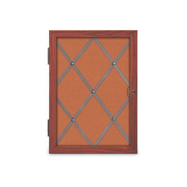 Sliding Door 12" Wood Framed Display Cas, UVDC1652-OAK-BLACK